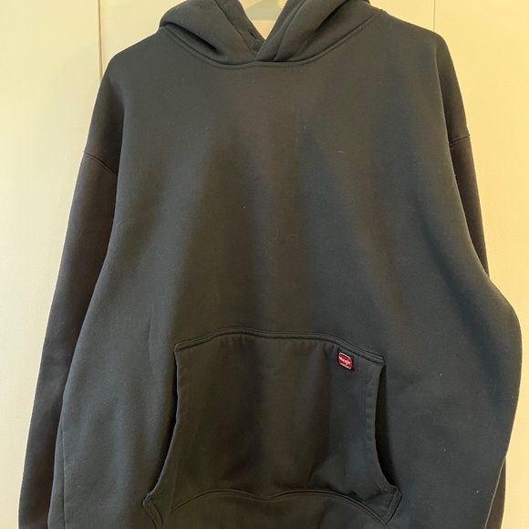 Wrangler Workwear Hoodie Sweatshirt Sherpa Lined Hood Heavy Duty‎ Mens Black XL - Picture 1 of 6